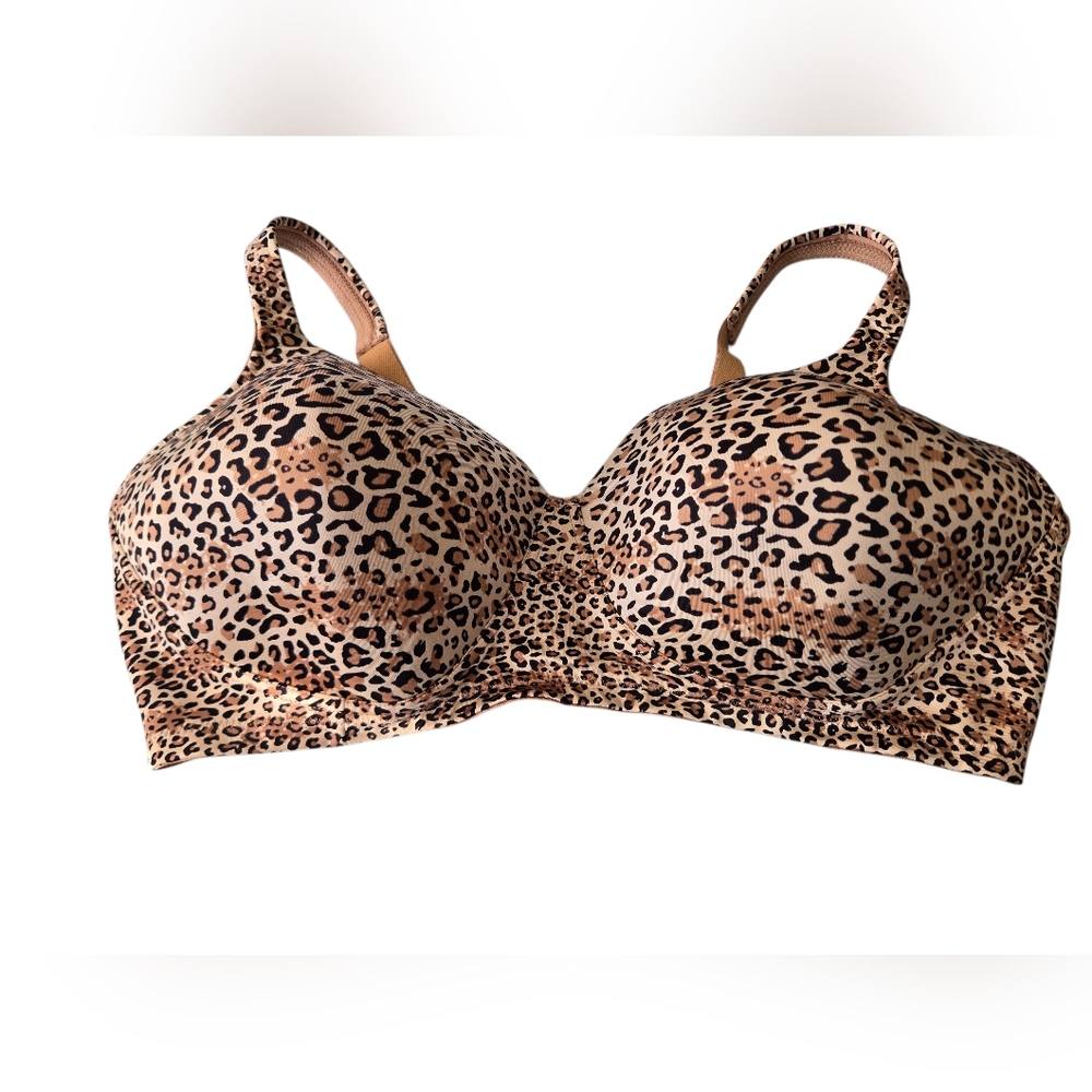 NWOT Playtex Animal Print Bra - Tan and Black Size 42D